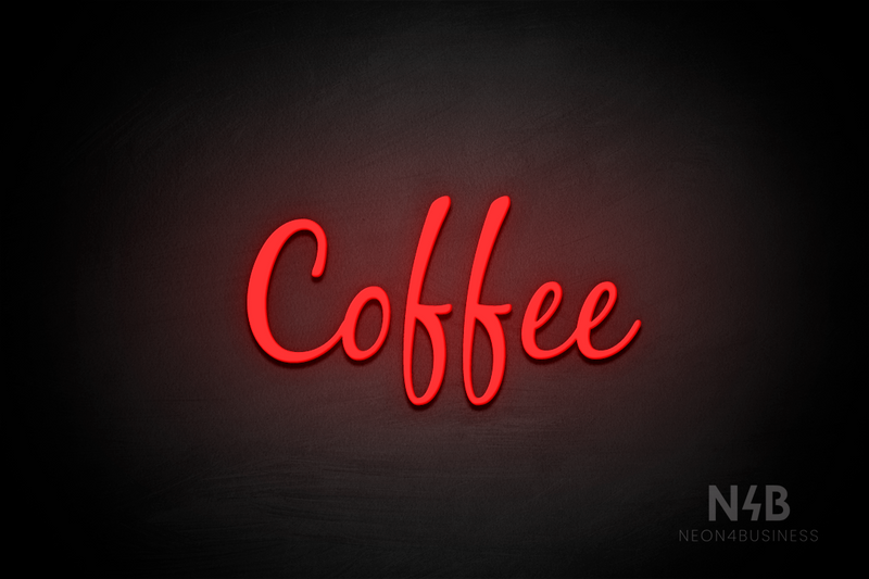 "Coffee" (Notes font) - LED neon sign