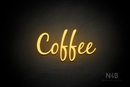 "Coffee" (Notes font) - LED neon sign