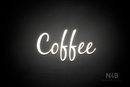 "Coffee" (Notes font) - LED neon sign