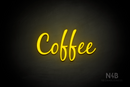 "Coffee" (Notes font) - LED neon sign