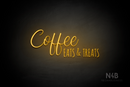 "Coffee EATS & TREATS" (Amanda - Alpha font) - LED neon sign