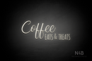 "Coffee EATS & TREATS" (Amanda - Alpha font) - LED neon sign