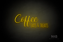 "Coffee EATS & TREATS" (Amanda - Alpha font) - LED neon sign