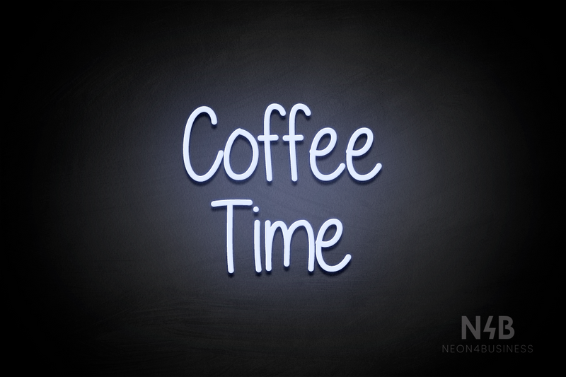"Coffee Time" (Borcelle font) - LED neon sign