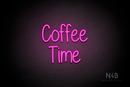 "Coffee Time" (Borcelle font) - LED neon sign