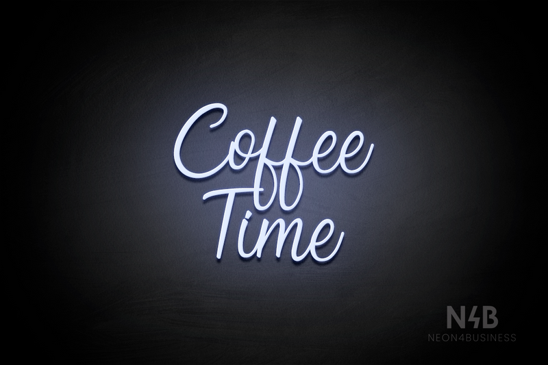"Coffee Time" (Magician font) - LED neon sign