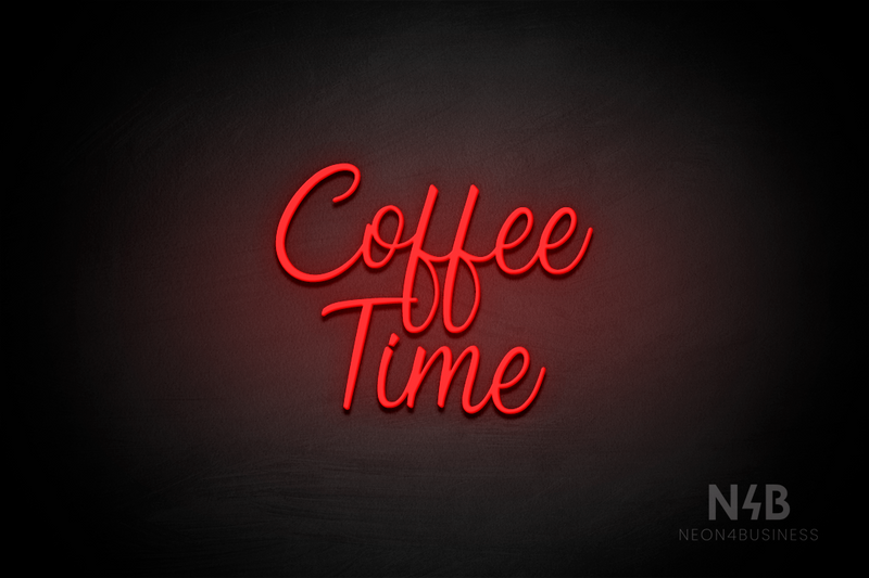 "Coffee Time" (Magician font) - LED neon sign