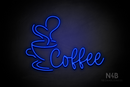 "Coffee" left side cup (Hertinel font) - LED neon sign