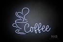 "Coffee" left side cup (Hertinel font) - LED neon sign