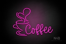 "Coffee" left side cup (Hertinel font) - LED neon sign