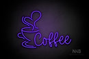 "Coffee" left side cup (Hertinel font) - LED neon sign