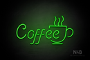 "Coffee" right side cup (Sparkle font) - LED neon sign