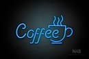 "Coffee" right side cup (Sparkle font) - LED neon sign