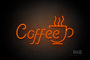 "Coffee" right side cup (Sparkle font) - LED neon sign