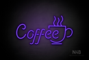 "Coffee" right side cup (Sparkle font) - LED neon sign