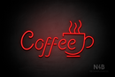 "Coffee" right side cup (Sparkle font) - LED neon sign