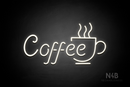 "Coffee" right side cup (Sparkle font) - LED neon sign