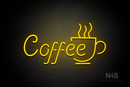 "Coffee" right side cup (Sparkle font) - LED neon sign