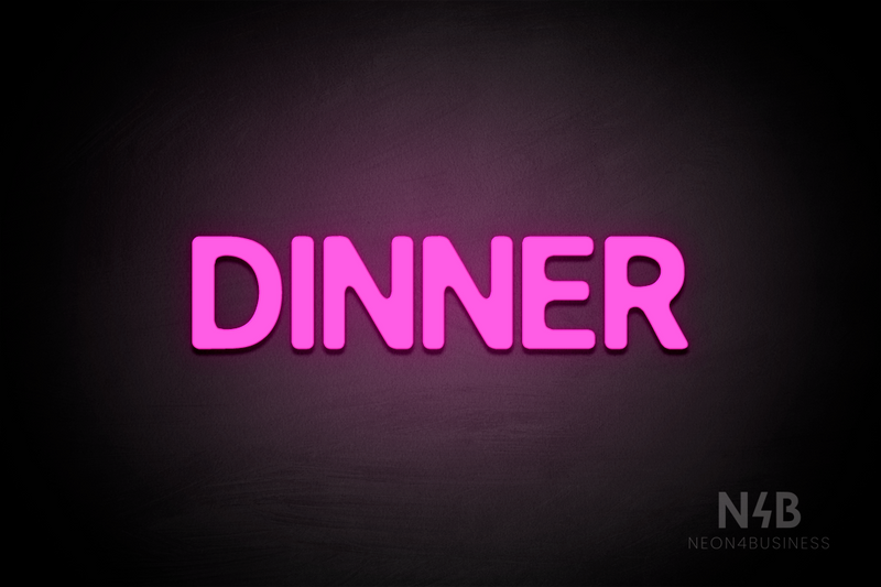 "DINNER" (Adventure font) - LED neon sign