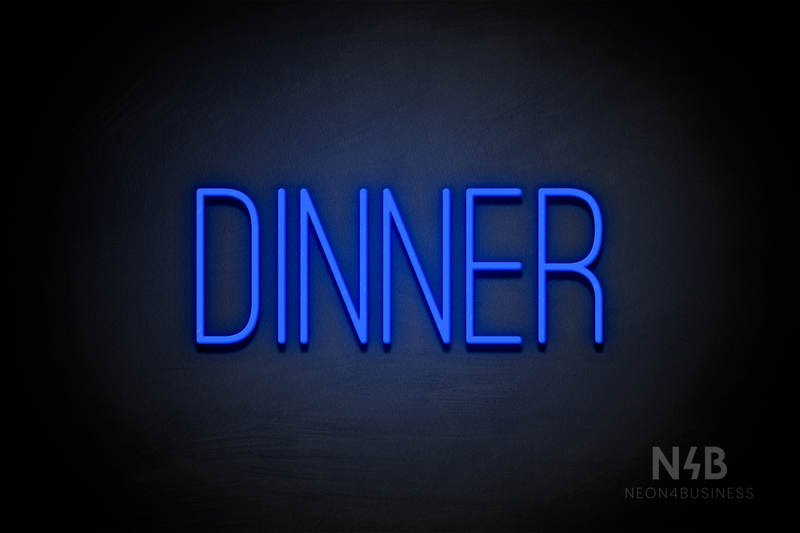 "DINNER" (Diamond font) - LED neon sign