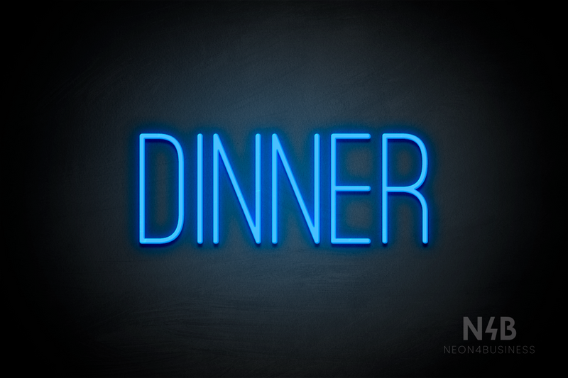 "DINNER" (Diamond font) - LED neon sign