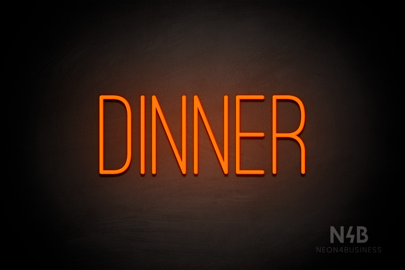 "DINNER" (Diamond font) - LED neon sign