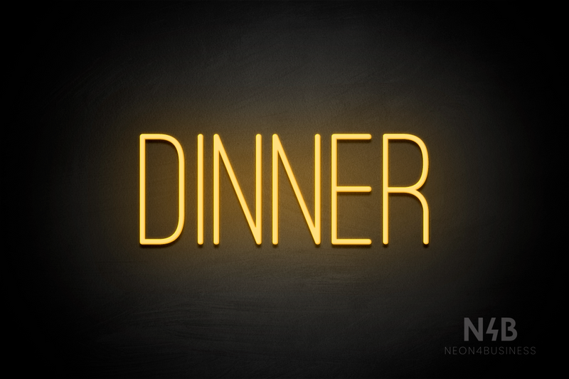 "DINNER" (Diamond font) - LED neon sign