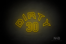 "DIRTY 30" (Custom - Details font) - LED neon sign