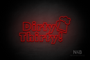 "Dirty Thirty" Beer Mug (Fairytale font) - LED neon sign