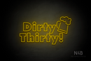 "Dirty Thirty" Beer Mug (Fairytale font) - LED neon sign
