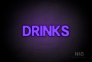 "DRINKS" (Adventure font) - LED neon sign