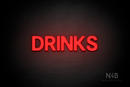 "DRINKS" (Adventure font) - LED neon sign