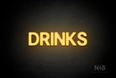 "DRINKS" (Adventure font) - LED neon sign