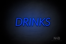 "DRINKS" (Optika font) - LED neon sign