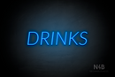 "DRINKS" (Optika font) - LED neon sign