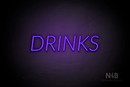 "DRINKS" (Optika font) - LED neon sign