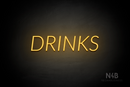 "DRINKS" (Optika font) - LED neon sign