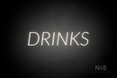 "DRINKS" (Optika font) - LED neon sign