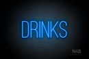 "DRINKS" (Diamond font) - LED neon sign