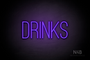 "DRINKS" (Diamond font) - LED neon sign