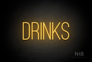 "DRINKS" (Diamond font) - LED neon sign