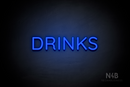 "DRINKS" (Castle font) - LED neon sign