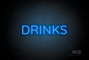 "DRINKS" (Castle font) - LED neon sign