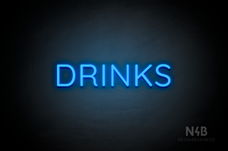 "DRINKS" (Castle font) - LED neon sign