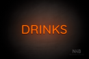 "DRINKS" (Castle font) - LED neon sign