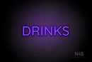 "DRINKS" (Castle font) - LED neon sign