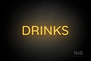 "DRINKS" (Castle font) - LED neon sign