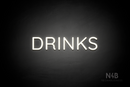 "DRINKS" (Castle font) - LED neon sign