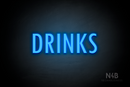 "DRINKS" (Fritz condensed font) - LED neon sign