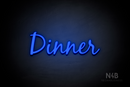 "Dinner" (Notes font) - LED neon sign